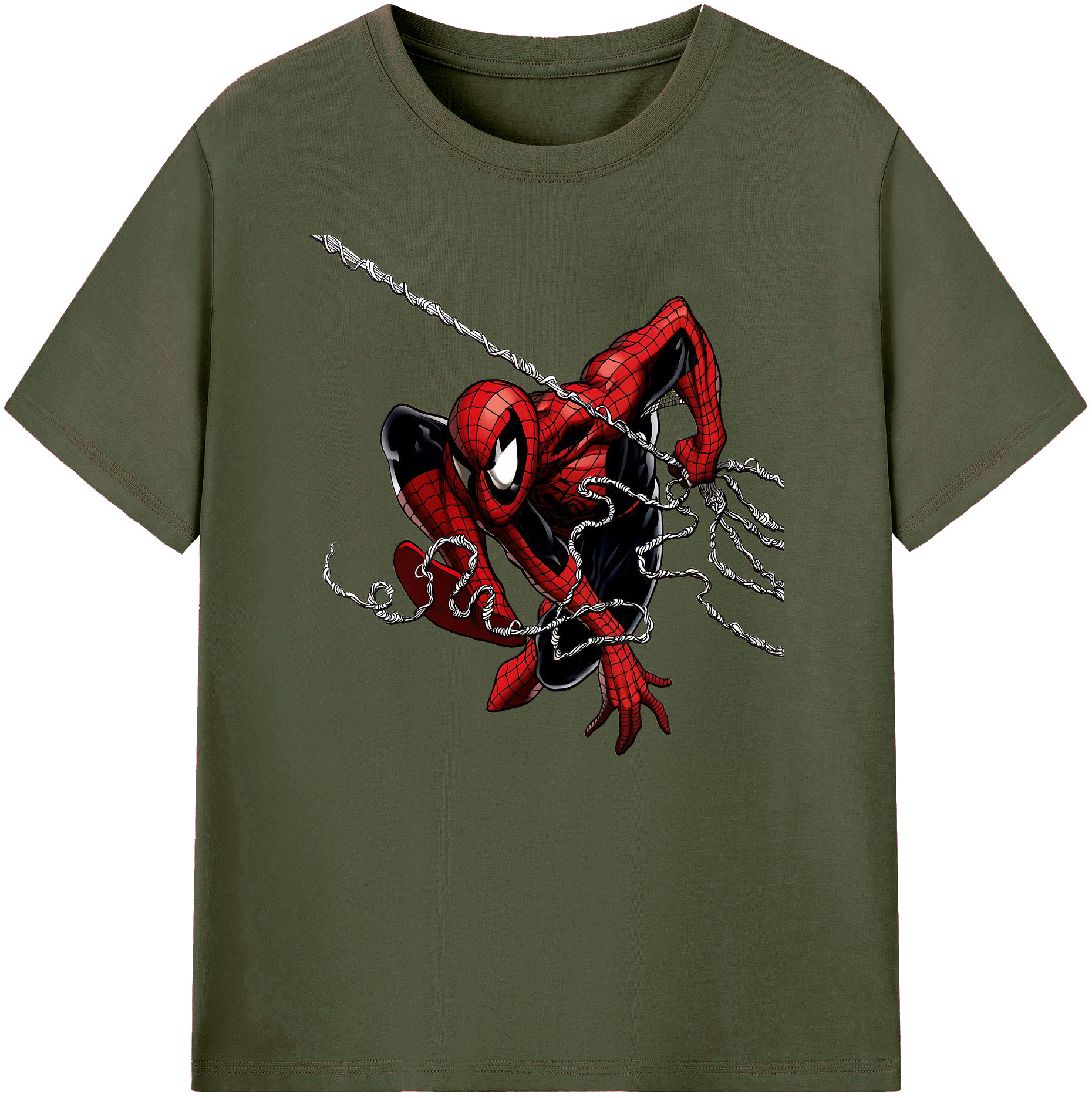 （画像用） Spider Man スパイダーマン 綿100％ メンズ半袖Tシャツ｜肌触りやわらか＆通気性